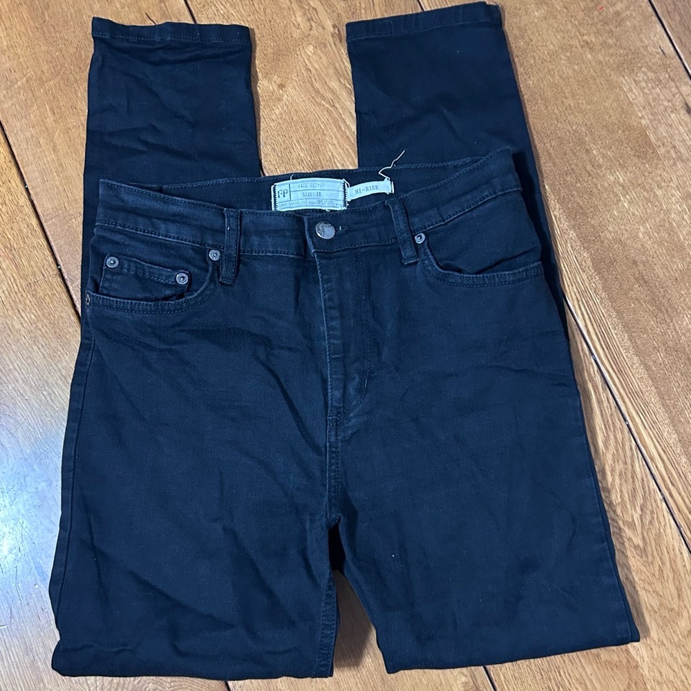 Free People Black super skinny height waist stretch Jeans